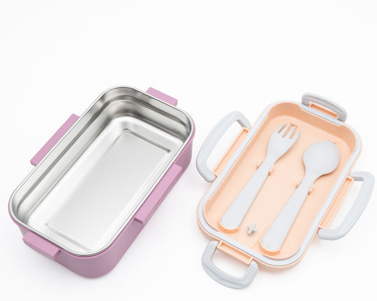 Sidirela Sidirela Kinderlebensmittelbehälter Abendessen-Set Einhörner Edelstahl Rosa Thermisch 0.5 Liter