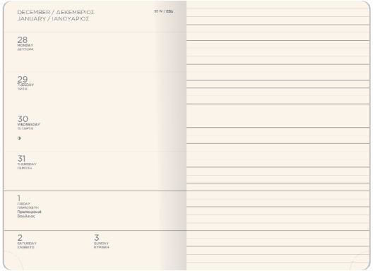 The Writing Fields Softline Седмичен Дневник 2027 Оранжева 13.8x20.4см