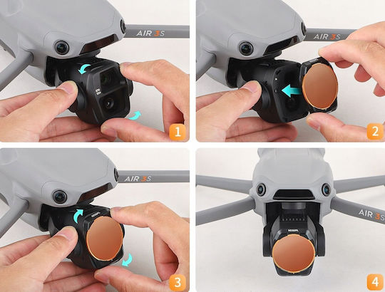 Sunnylife MC UV Ultraviolet Protection Filter DJI Air 3S Drone + Case A3S-FI921-M