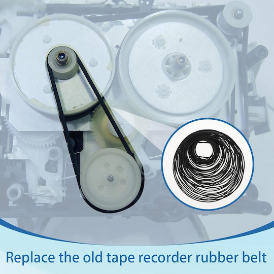 Set 150 Square Rubber Belts Qfwdfctrenz Cassette Player Sizes 40-135 Mm Widths 1-3 Mm Replacement Transmission Belts