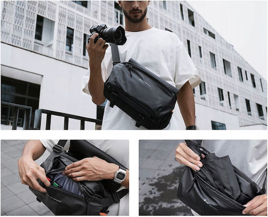 K&F Concept Τσάντα Χιαστή Φωτογραφικής Μηχανής Μαύρη