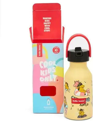 Hello Hossy Kinder Trinkflasche Einhörner Gelbe 350ml