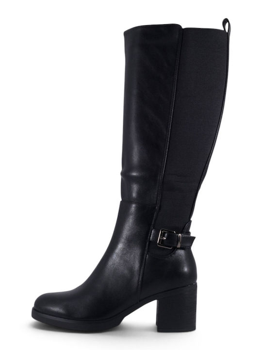 Women's Boots with Mid Heel & Rubber Black