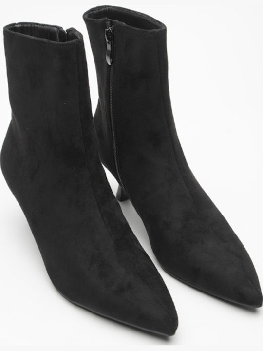Wildleder Stiefeletten Damen Schwarz