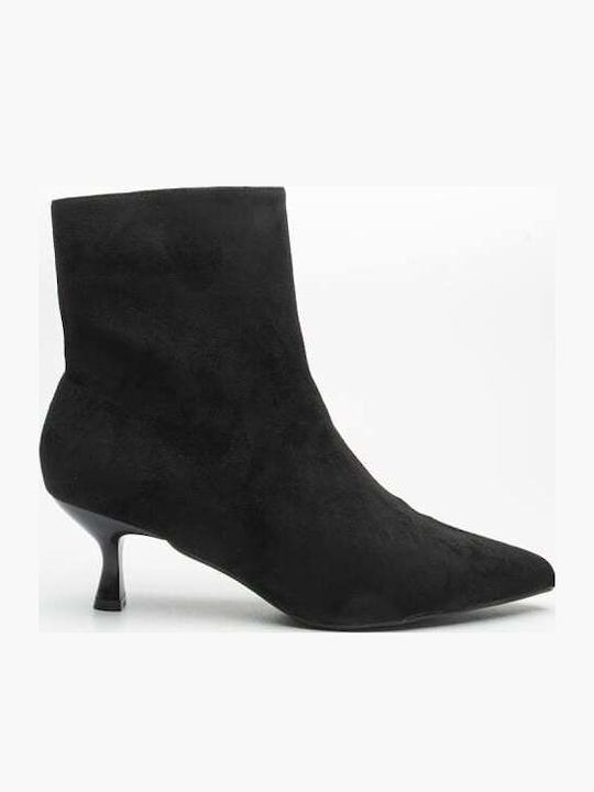 Wildleder Stiefeletten Damen Schwarz