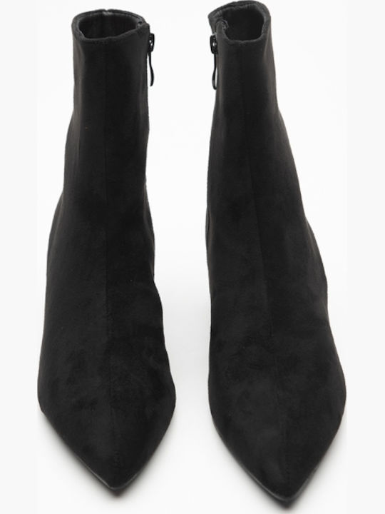 Wildleder Stiefeletten Damen Schwarz