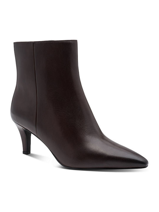 Leather Women's Ankle Boots Brown