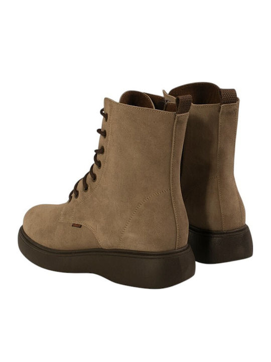 Suede Women's Ankle Boots Brown