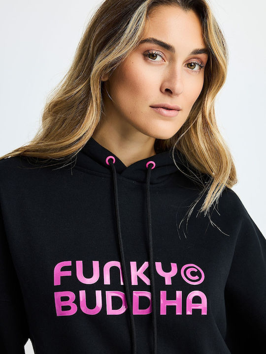Cropped Women's Hooded Sweatshirt Black