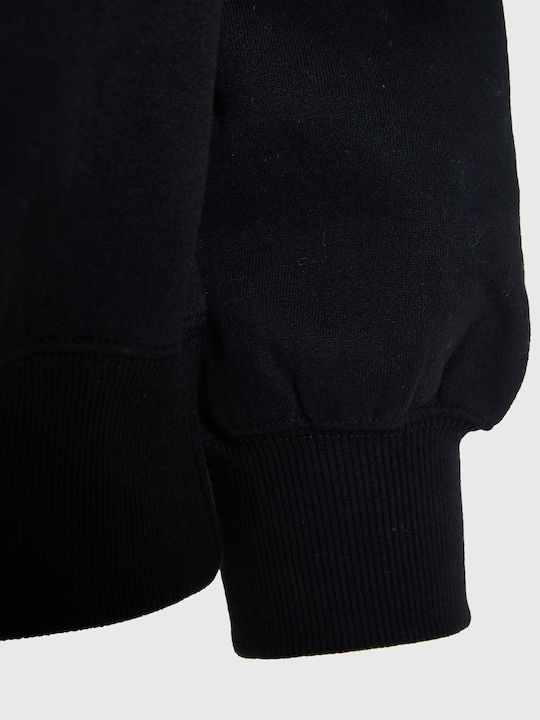Cropped Women's Hooded Sweatshirt Black