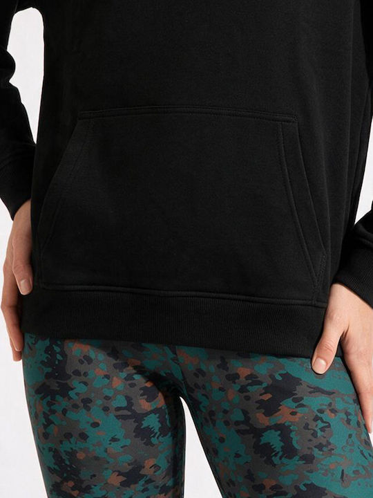 Women's Sweatshirt Hooded Black