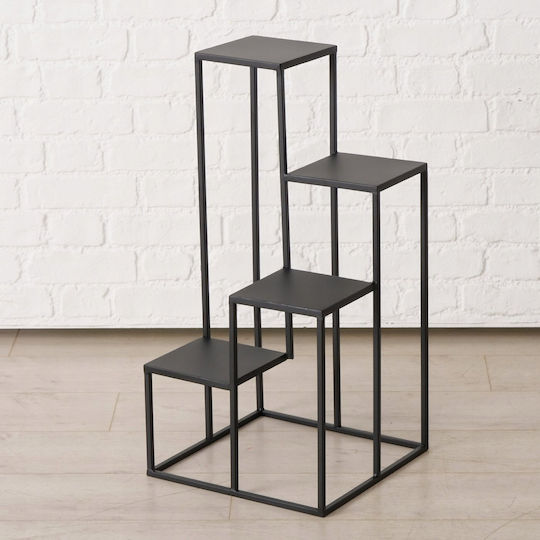 Boltze Metallischer Schwarzer Pflanzenständer 34x34cm