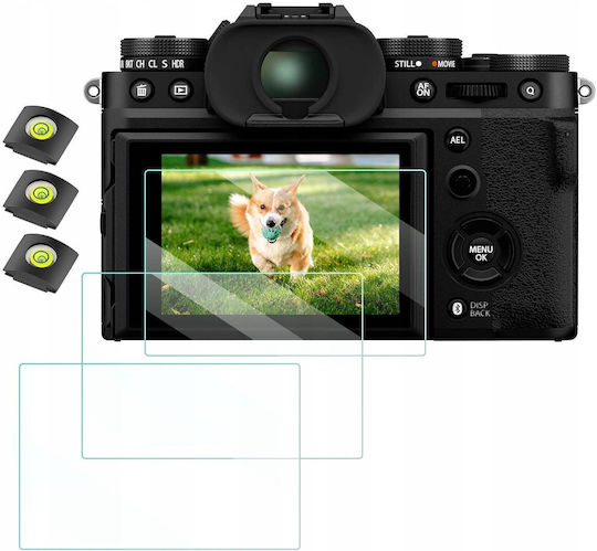 K&F Set of 3 9H Glass Screen Protectors 3 Cold Shoe Protectors Fujifilm X-T5 K&F Concept SKU.2196