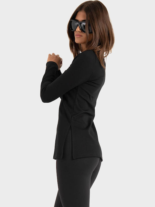 Bluza Damă Mânecă Lungă Black