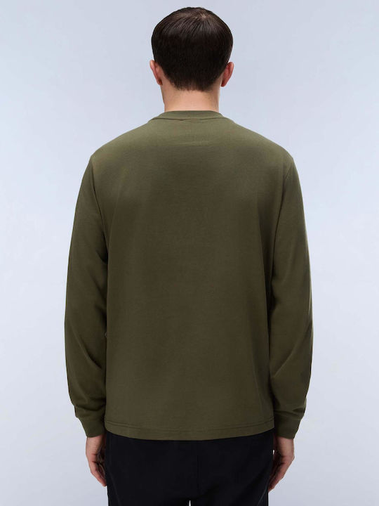 S-box Long Sleeve Blouse Olive Night
