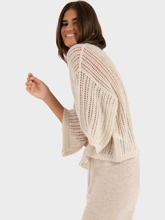 Women's Wool Sweater Light Beige