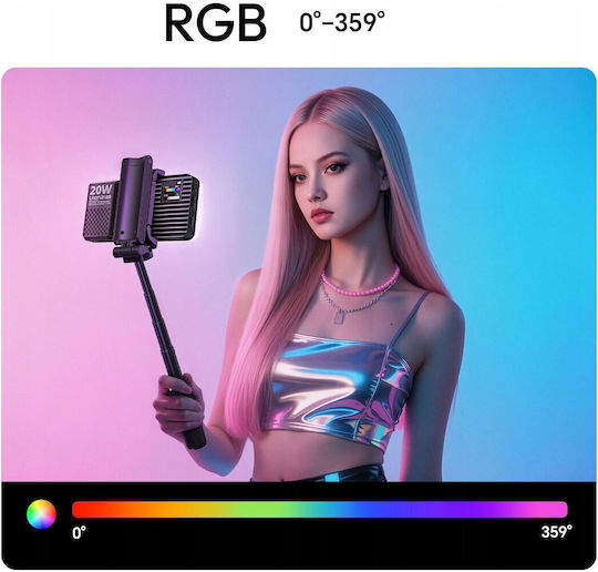 Ulanzi Video Licht 20W RGB LED 1800-9000K Für Telefon Kamera Videokamera