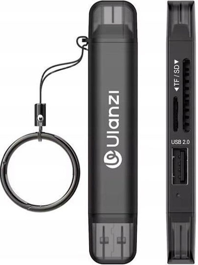Ulanzi Cr1 Четец на Карти 3 1 USB 3.0 USB-C SD TF microSD 150–200 Mb S Cr1 SKU:x117