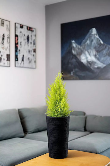 Adoni Kunststoff-Blumentopf Schwarz 22x36cm