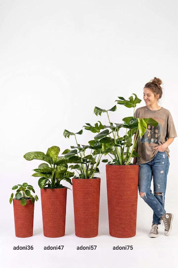 Adoni Kunststoff-Blumentopf Rot 28x47cm