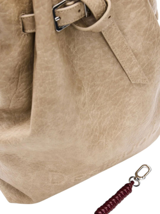 Damen Beutel Gestrickt Beige