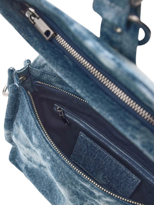 Gestrickte Damen Handtasche Blau