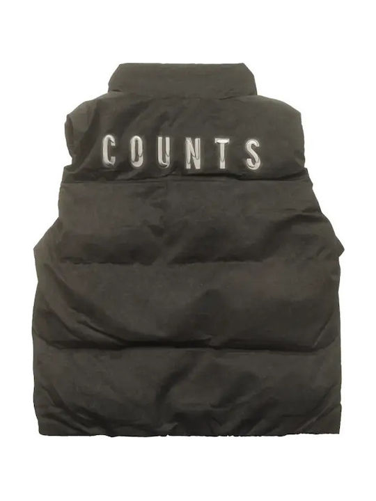 Waterproof Kids Quilted Sleeveless Short Black Jacket