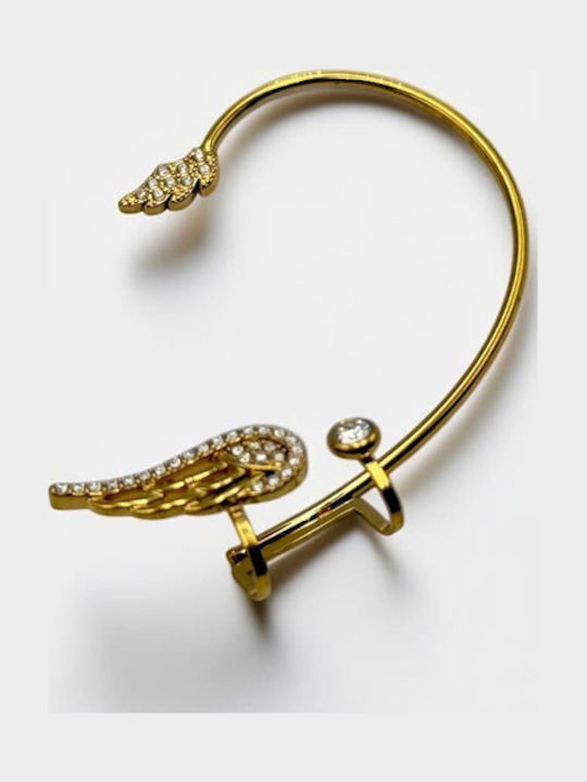 Gold Plated Steel Cuff Earrings
