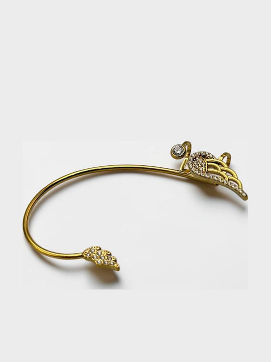 Gold Plated Steel Cuff Earrings