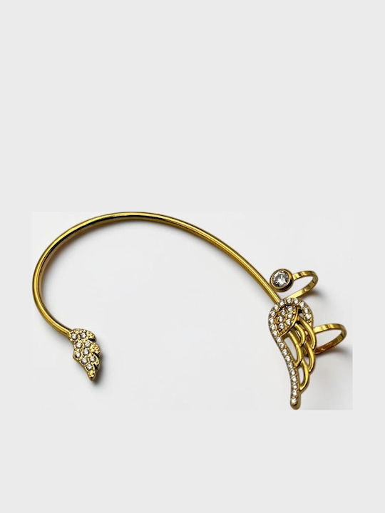 Gold Plated Steel Cuff Earrings