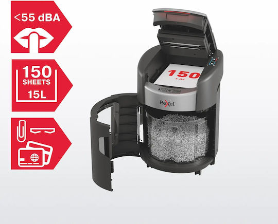 Rexel Distrugător Documente Micro Cut 150 Foi cu Recipient 15lt