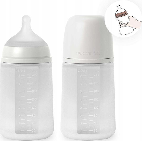 Chicco Plastic Baby Bottle Anti-colic with Silicone Teat for 0+ Months Transparent 240ml