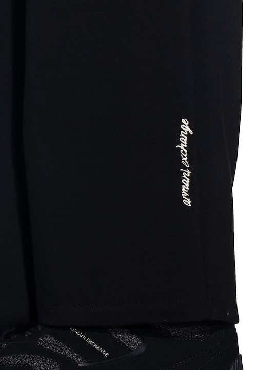Armani Exchange Women's Pantaloons with Rubber Band in Regular Fit Black Armani Exchange Women's Pantaloons with Rubber Band in Regular Fit Black