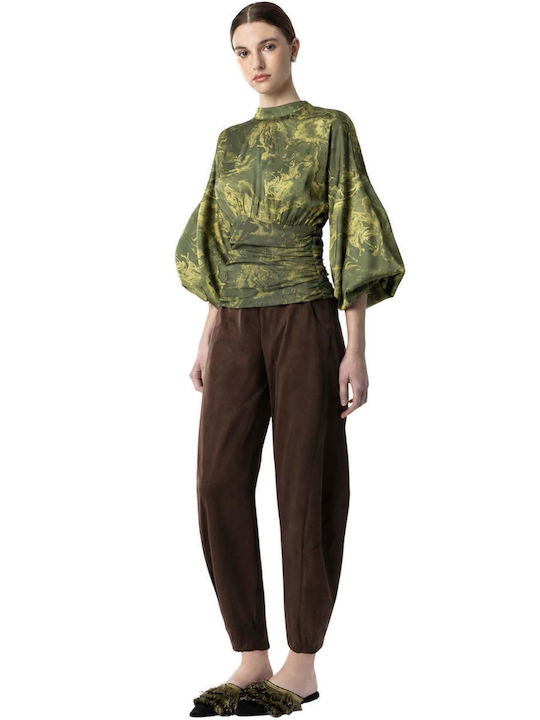 Moutaki Women's Fabric Trousers Brown