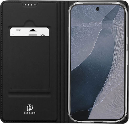 Dux Ducis Google Pixel 11 Pro XL Weiche Touch Handyhülle Video Stand & Kartenhalter Schwarz