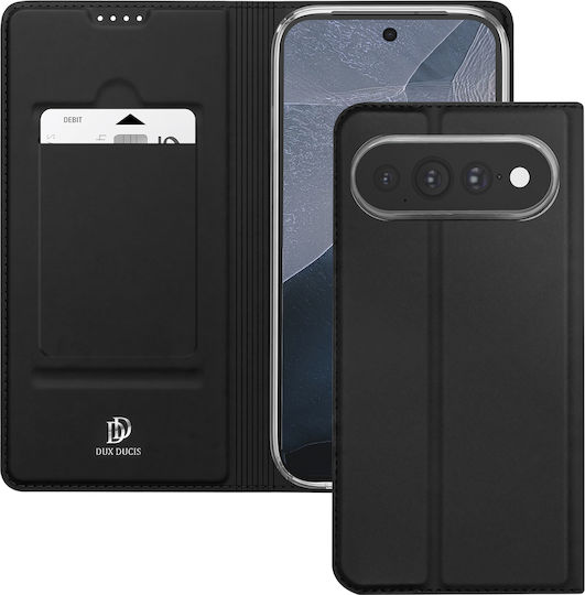 Dux Ducis Google Pixel 11 Pro XL Weiche Touch Handyhülle Video Stand & Kartenhalter Schwarz
