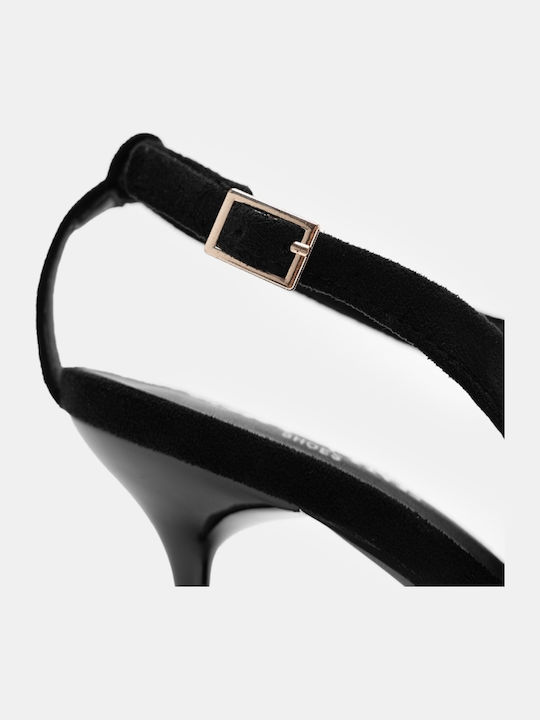 Suede Γόβες Μαύρες
