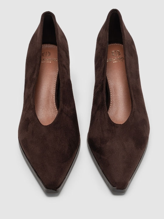 Suede Γόβες Καφέ