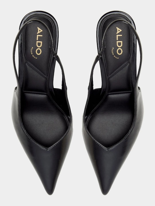 Lackleder Pumps mit Niedrigem Absatz Schwarz