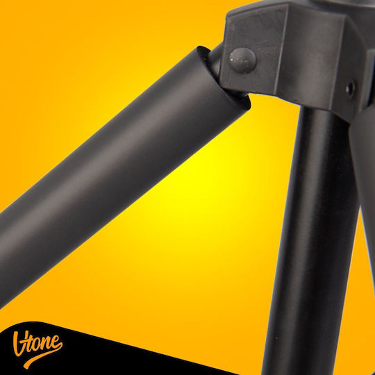V-tone Deluxe G1 Регулируема Сгъваема Стоманена Черна Стойка за Китара Yoke Holder С Гравитационно Активиращо се Рамо Заключване 77-120 См До 10 Кг