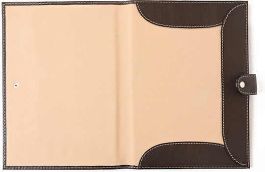 A4 Brauner Echtes Leder Dokumentenmappe Mit Schnalle