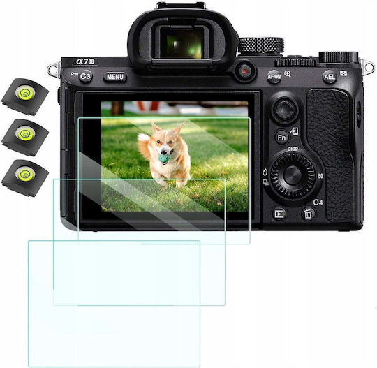 K&f Sony A9 A7iii A7 Protector Ecran 3 Bucăți Nivel Hot-shoe 3 Bucăți Lavetă Curățare cu Vid 1 Bucată