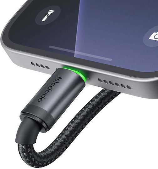 Mcdodo Плетен USB-C Мъжки към Lightning Кабел 36W Черен 1м CA-4820
