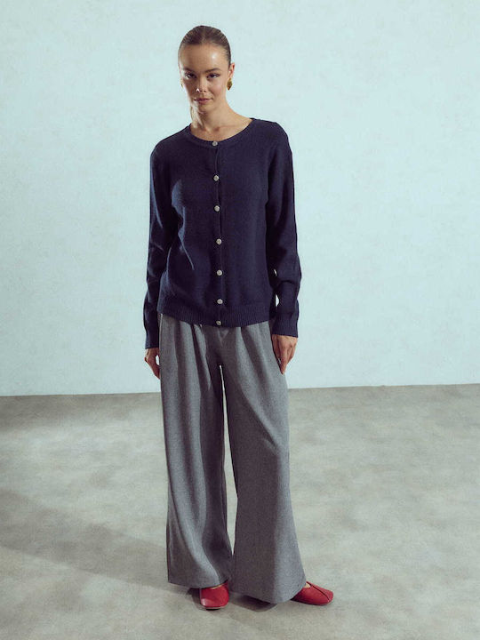Women's Cardigan Strass Buttons Dark Blue
