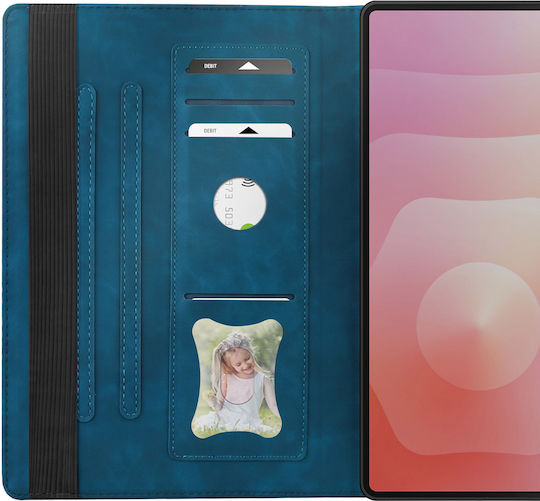 Avizar Galaxy Tab S11 Ultra Wallet Case Adjustable Stand Duck Blue