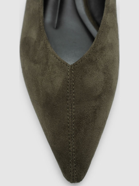 Sante Wildleder Damen Ballerinas Spitz zulaufend Khaki