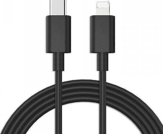 USB-A to Lightning Cable Μαύρο 1m