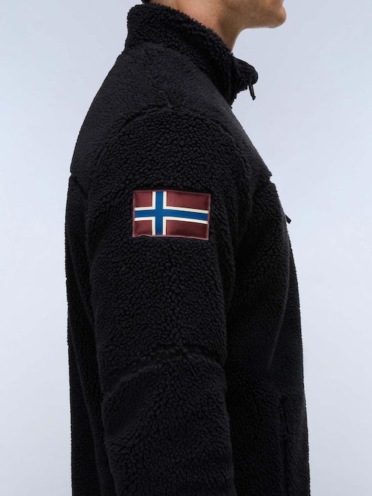 Yupik Men's Sherpa Cardigan Black Beauty