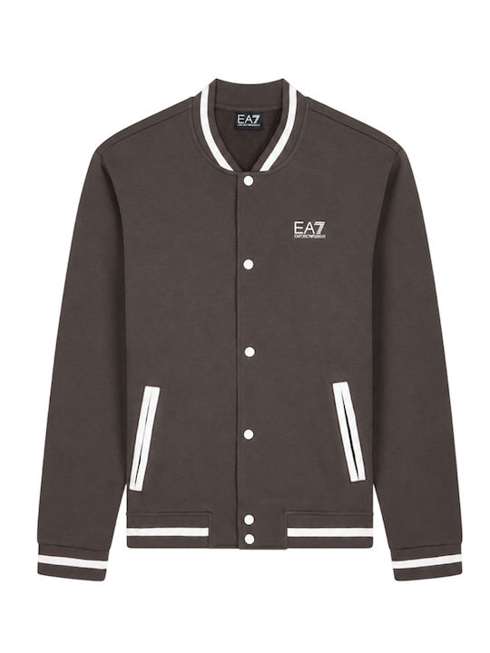 Men's Cardigan with Buttons Brown