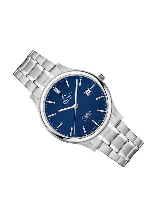 Men's Watch 40mm Battery with Silver Metal Bracelet